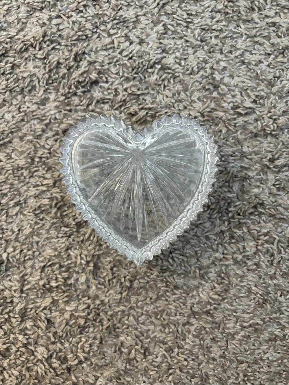 Gorham Crystal Heart Shaped Box